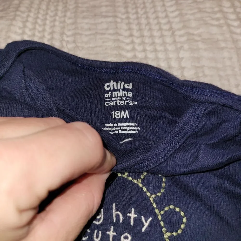 Carter-s Navy and Blue Sleepsuits-babygrows